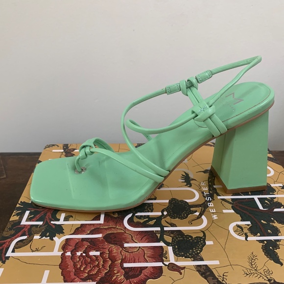 Marc Fisher Mint Green Heeled Sandals - Picture 5 of 6